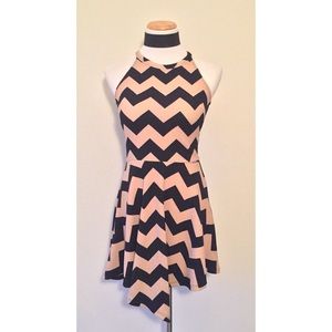 NWOT Chevron Asymmetrical Dress